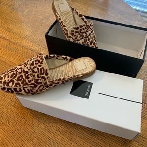 Dolce Vita Leopard Calf Hair Mules